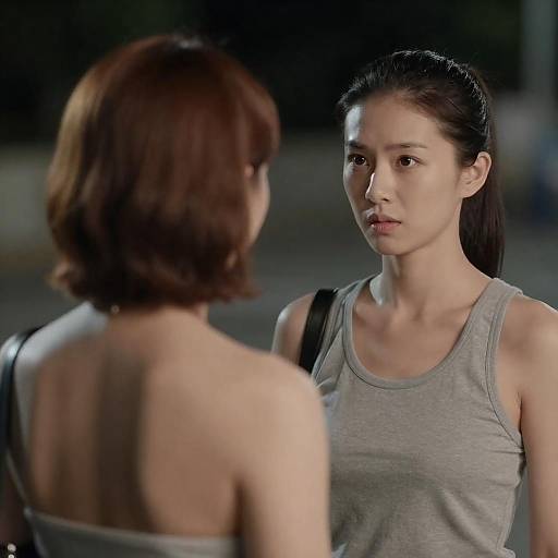 Two Women in Intense Nighttime Conversation