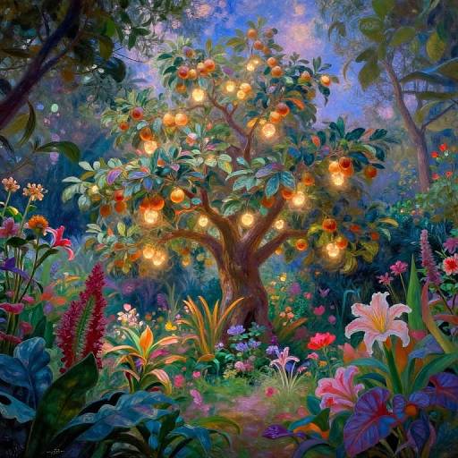 Ethereal Impressionist Garden Glow