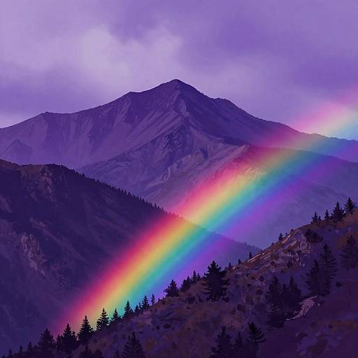 Indigo Mountains and Reverse Rainbows