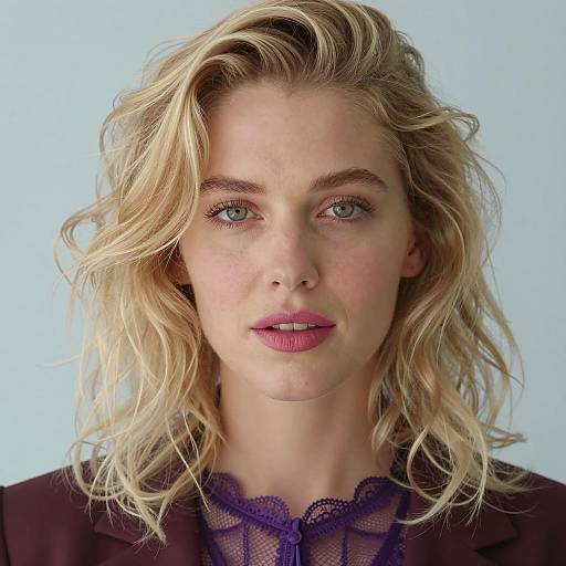 Elegant Close-Up of a Blonde Woman