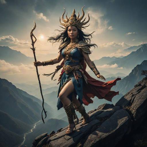 Mysterious Asian Deity in Frazetta Style