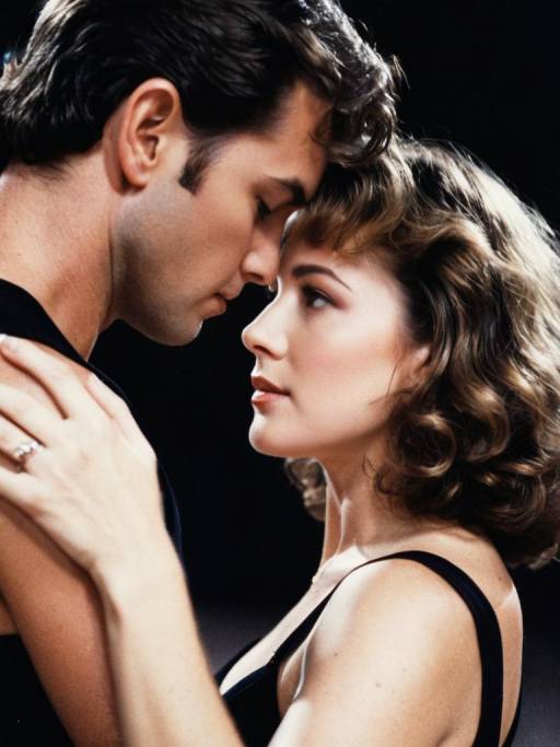 Close-up Romantic Couple in Dance Pose