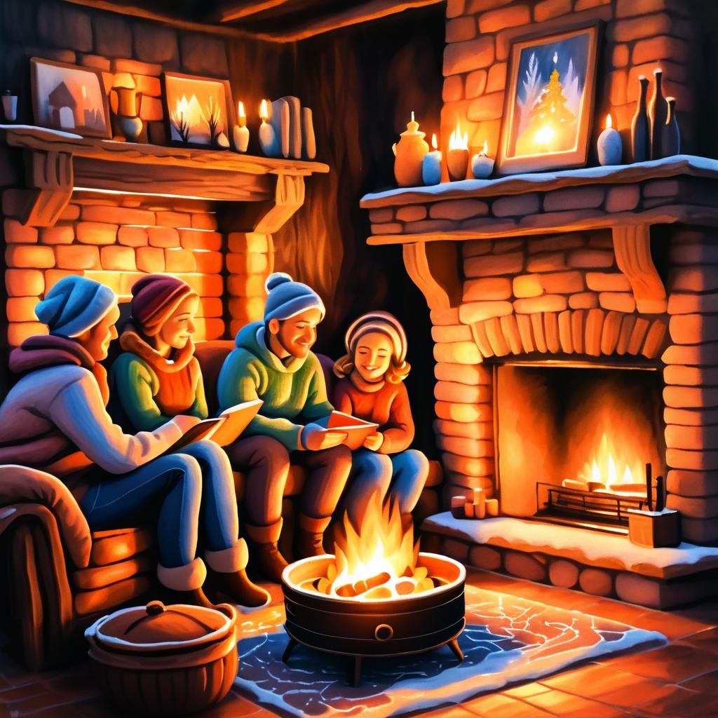 Heartwarming Family Moments by the Fire