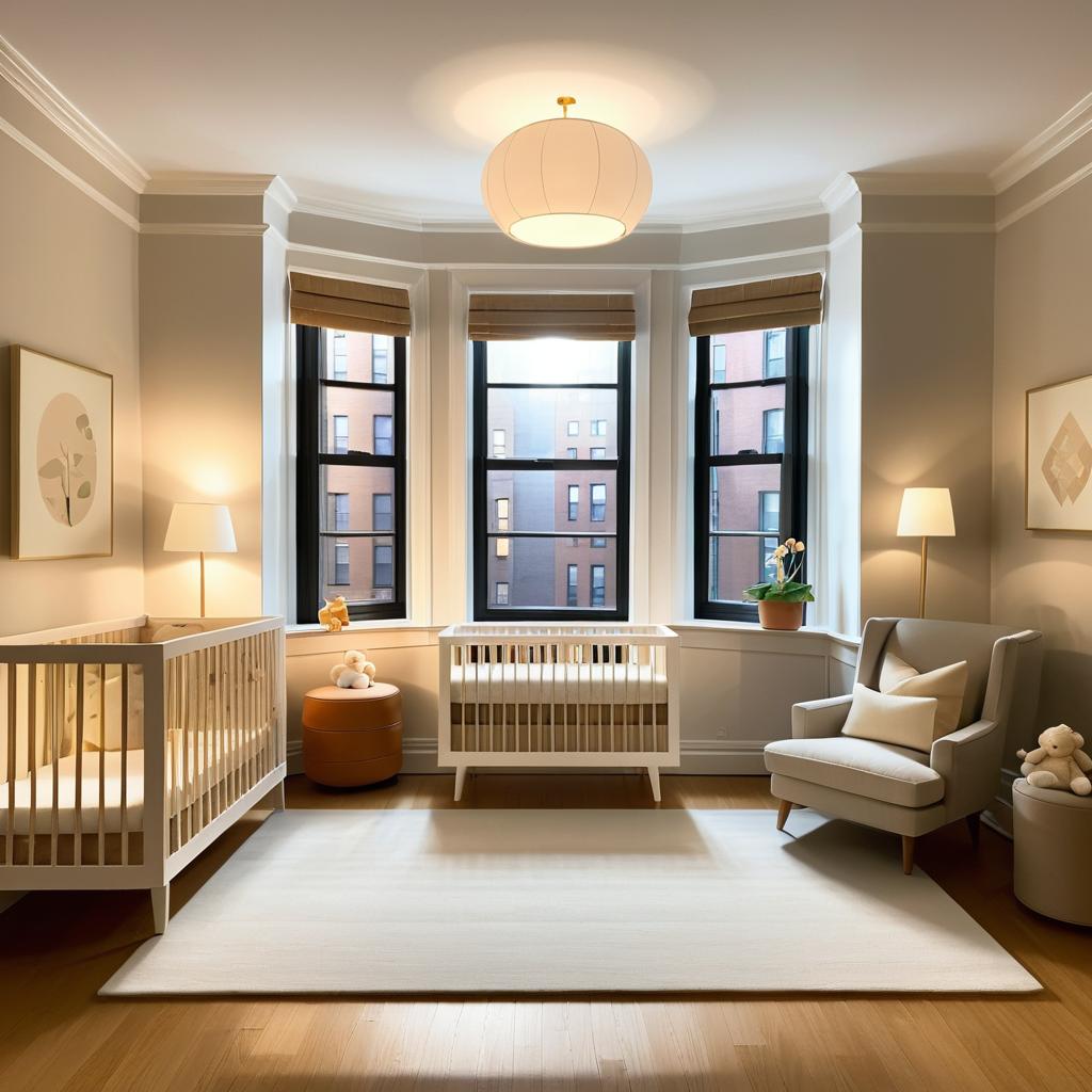 Serene Nursery in Urban Chic Apartment