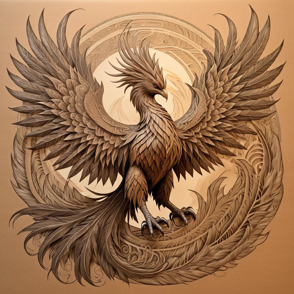 Epic Phoenix Sketch in Fantasy Style