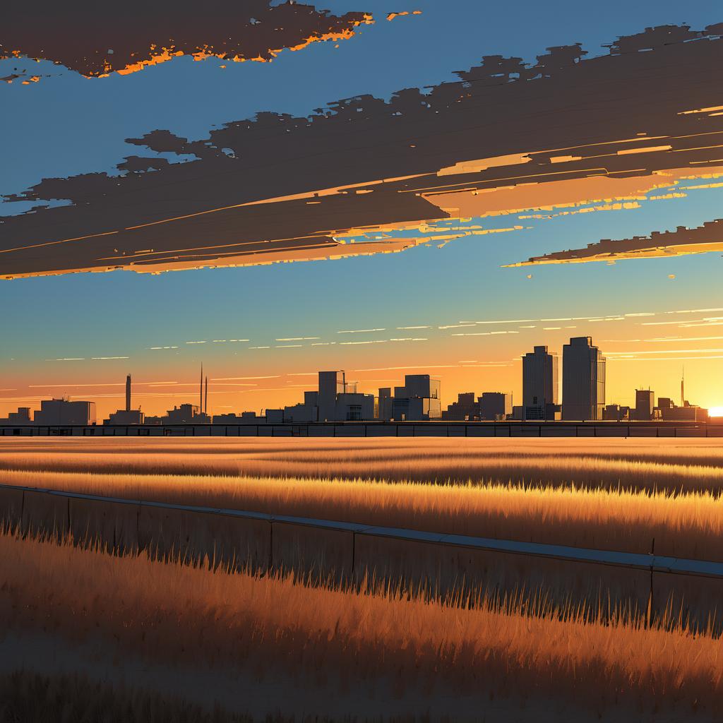 Sunset Over Tallgrass Plains and Skyline