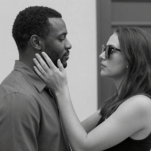 Intimate Black-and-White Portrait Composition