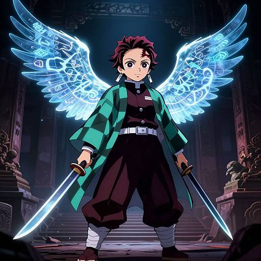 Humanoid AI Demon Slayer in Ruins