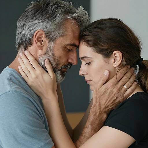 Intimate Embrace: A Close-Up Portrait