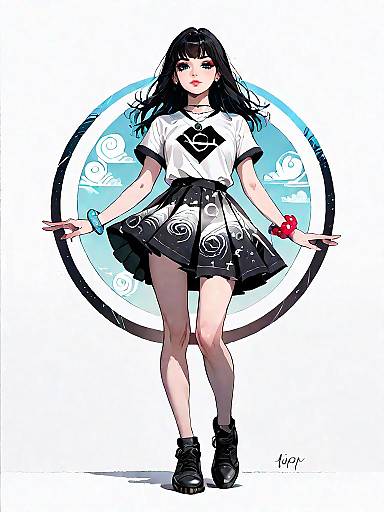 Chic Full Body Portrait of a Woman