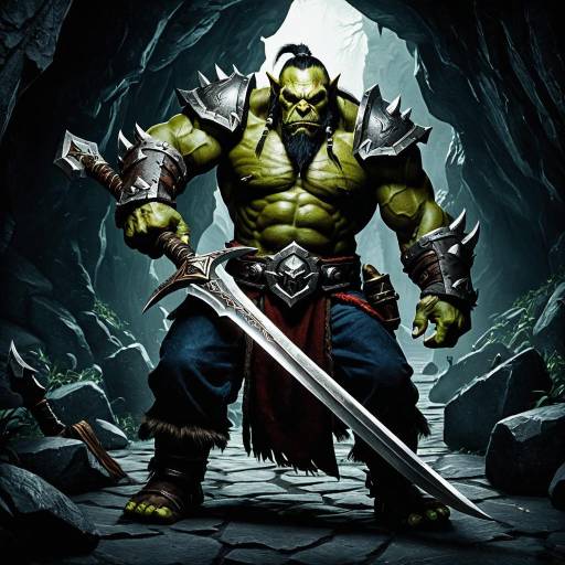 Orc Blade Master in Shadowy Cave