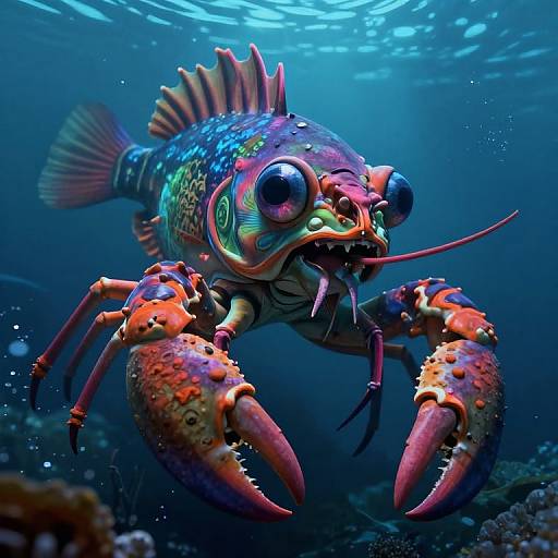 Colossal Vibrant Deep Sea Creature