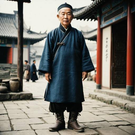 Old Man in Traditional Chinese Costume