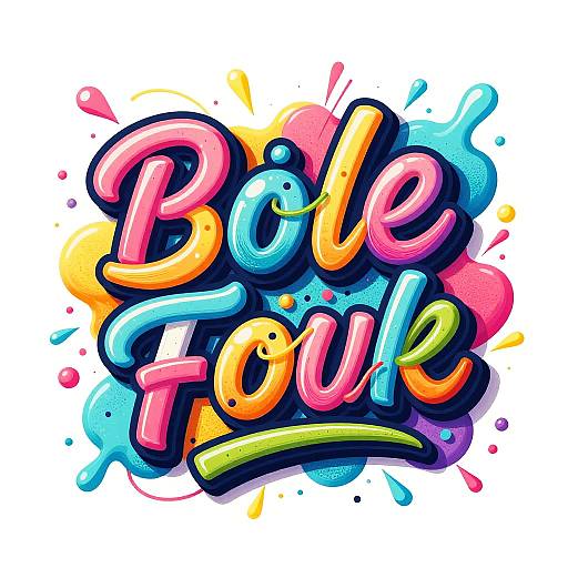 Vibrant 3D Word Art Typography