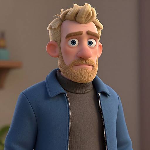 Gangly British Man Digital Portrait