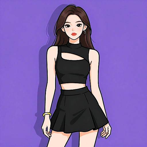 Trendy Woman in Chic Fashion