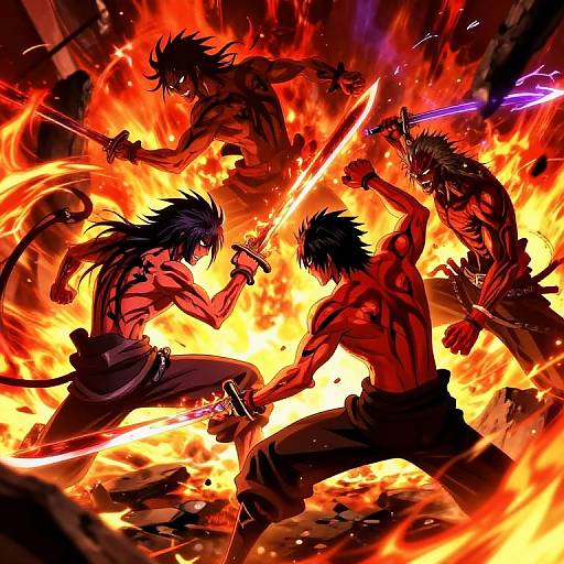 Anime Demon Boys Fierce Battle
