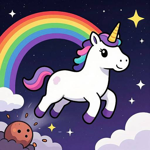 Happy Unicorn Rampage in Space