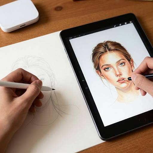 Hand Drawing to Digital Art Transformation