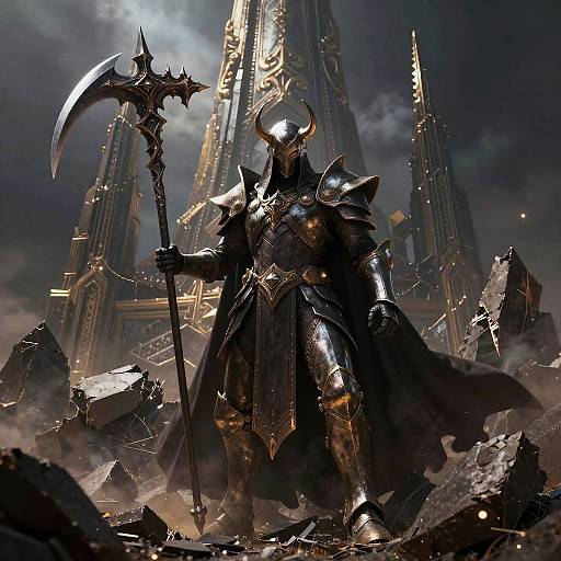 Time-Wreathed Sentinel with Void Scythe