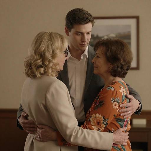 Intimate Indoor Family Embrace Portrait