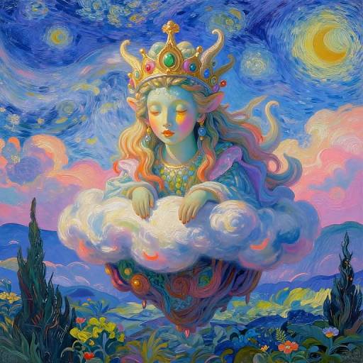 Surreal Descent onto Cloud Island