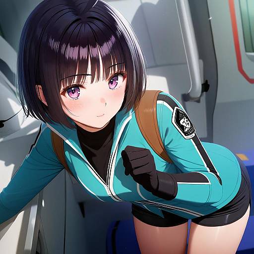 Illustration of Amatori chika, world trigger in the style of Jellytits-7