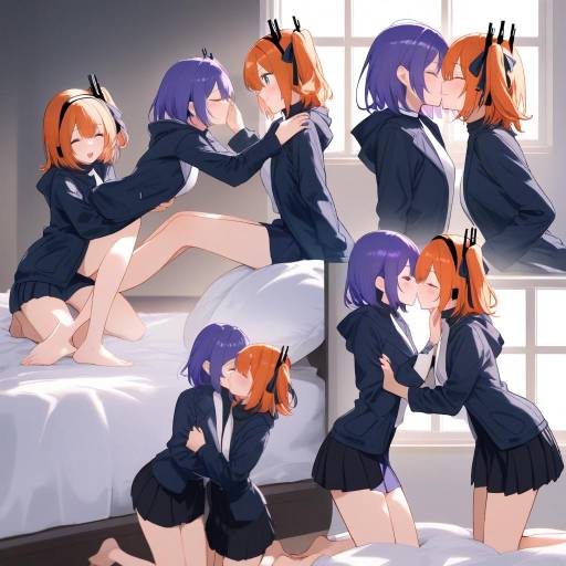 Anime Girls Sharing Intimate Moments
