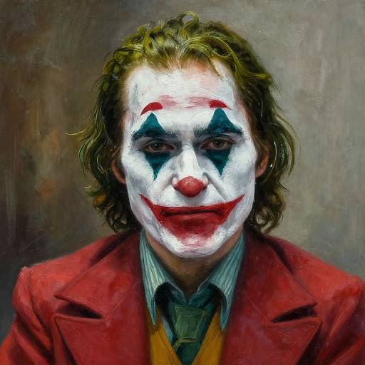 Chalky Joker Oil Painting Detail