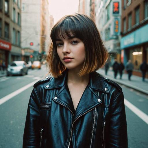 Cinematic Teen Fashion with Angled Bob
