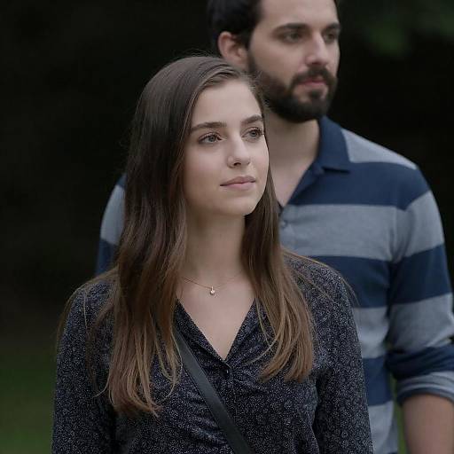 Calm Portrait: Woman with Bearded Man