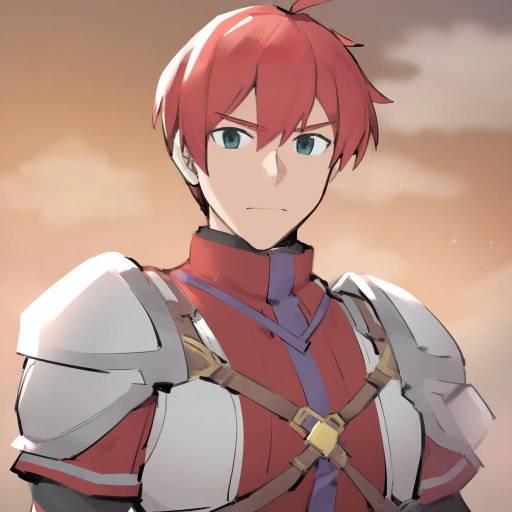 Illustration of Adol christin, ys in the style of Ge-b