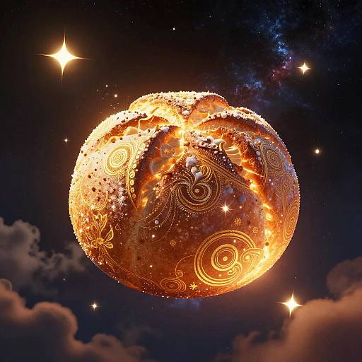 Ethereal Celestial Bread in Space