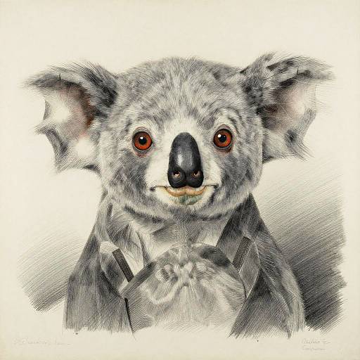 Mr. Koala in Artistic Fusion Style