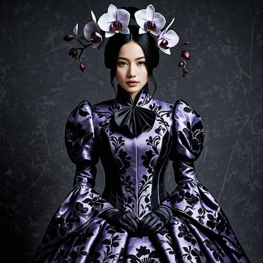 Elegant Black Orchid Cosplay Costume Design