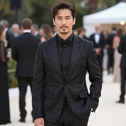 Elegant Man in Artistic Floral Suit