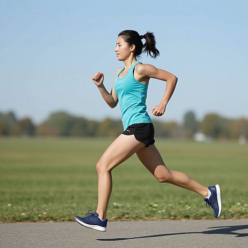 Woman Running Outdoors