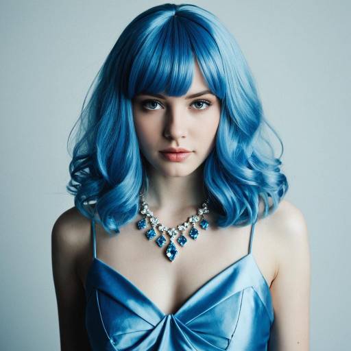 Enchanting Blue Diamond Wig and Dress