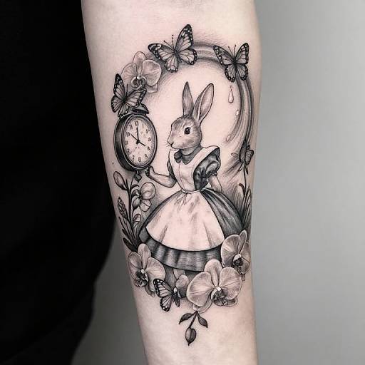 Alice in Wonderland Forearm Tattoo