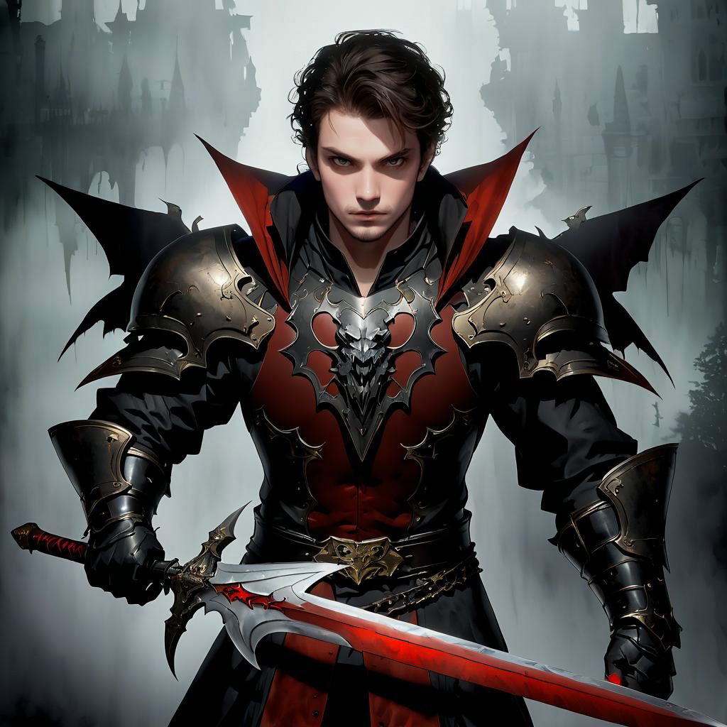 Realistic Vampire Role-Player in Armor