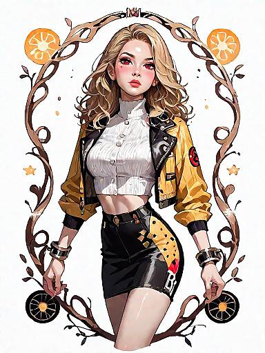 Stylish Woman in Casual Streetwear