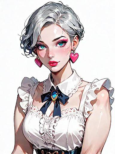 Chic Woman in White Polka Dot Romper