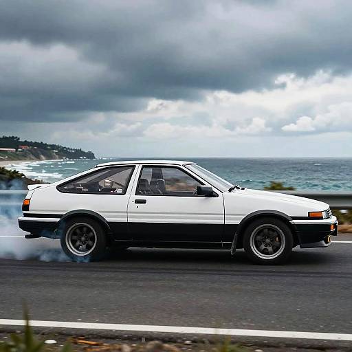 AE86 Drifting on Coastal Highway