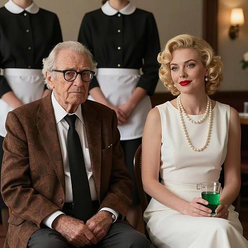 Elegant Gathering in Dimly Lit Room