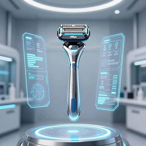 Futuristic Gillette Razor in Tech Lab