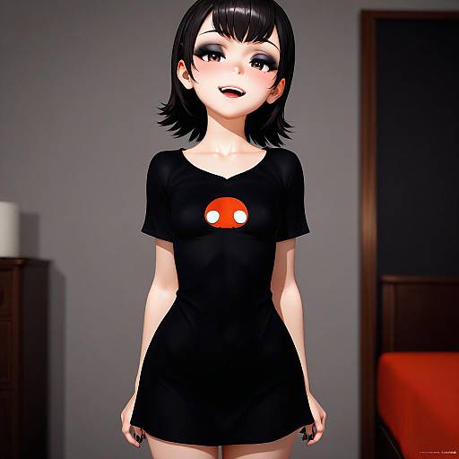 3D Dark-Makeup Girl Hotel Cowboy Shot