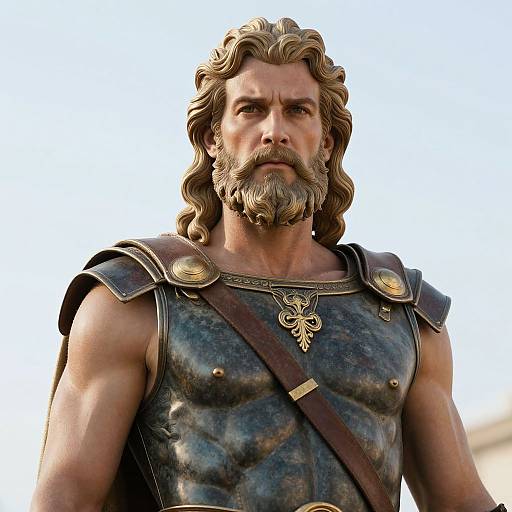 Close-Up Zeus Statue Costume