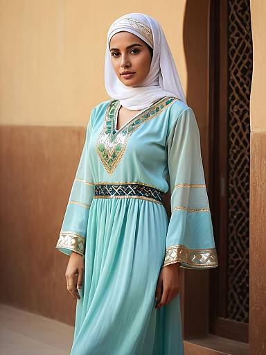 Photorealistic Arabian Woman in Traditional Dress