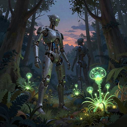 Cybernetic Forest Bioluminescent Fusion