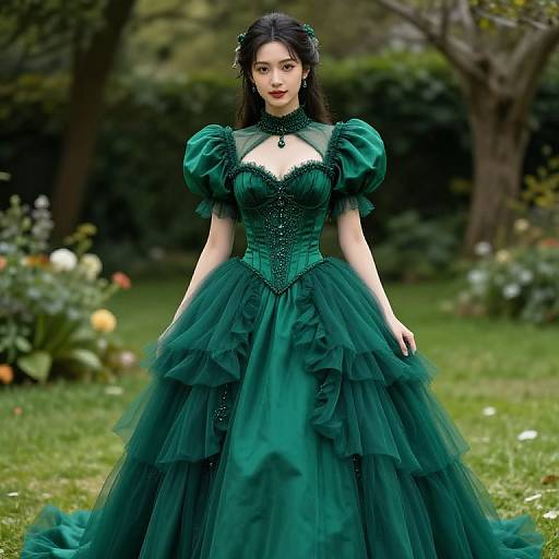 Victorian Emerald Corset Sundress